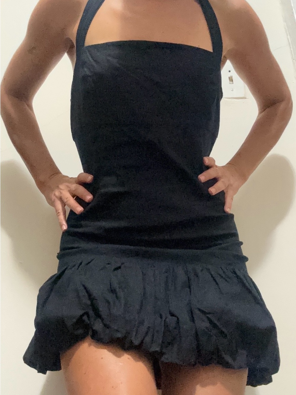 Zara  Black Halter Mini Dress